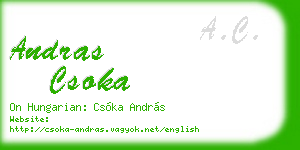 andras csoka business card
