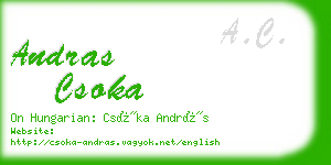 andras csoka business card